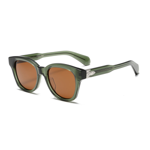 Gafas de Sol de Acetato de Diseño Reciente, Monturas Redondas Clásicas, Gafas de Sol Polarizadas Marrones UV400 de Alta Calidad para Mujer, Gafas Deportivas - Product Image 6