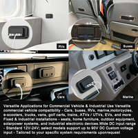 Chargeur USB pour Bus, Camion, Camping-car, Étanche IP55, DC 12/24V, Double Port USB, Montage sur Panneau, Sortie 5V 3.1A, Chargeur de Voiture, Prise USB 12V
