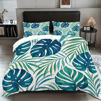 Nouvelle conception imprimée, ensemble de literie 3 pièces de 1,1 kg (203x229 cm) - 1 housse de couette, 2 taies d'oreiller, ensemble de draps, couette d'hôtel