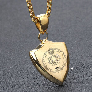 Collier à pendentifs rétro triangle <span class=keywords><strong>avec</strong></span> 12 signes du zodiaque en acier inoxydable <span class=keywords><strong>avec</strong></span> gravure laser et pierre de diamant - Product Image 2