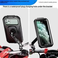 Support de téléphone flexible antivol et étanche en ABS pour vélo/moto/véhicule électrique, compatible avec les appareils de 2 à 6,7 pouces, avec fixation automatique par clip.