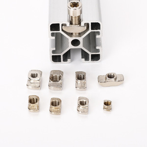 Zhifei T-nut Aluminum Profile Fasteners M4-M24 Nickel Plated For 2020 3030 4040 4545 Alloy Square Tube Fittings - Product Image 1