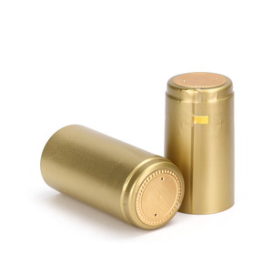 Cápsulas Termoencogibles de PVC Doradas de 32 mm al por Mayor para Botellas de Licor y Aceite de Oliva de 30*60 mm - Product Image 1
