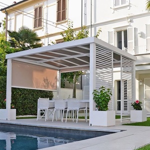 Pergola motorisée en aluminium de conception <span class=keywords><strong>moderne</strong></span> pour l'extérieur, mobilier de jardin, pergolas, tonnelles, auvent de type parasol, tonnelle, maisons d'été - Product Image 6