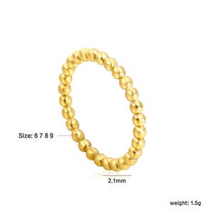 Bagues Minimalistes Personnalisables en Acier Inoxydable, Plaqué Or 18K PVD, Étanche, Hypoallergéniques, Bijoux Tendance - Product Image 2