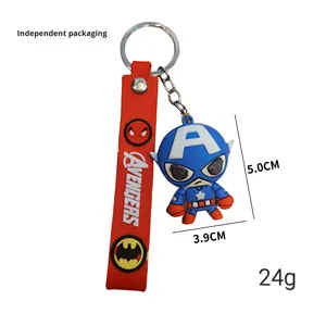 3D Phim Hoạt Hình Deadpools Cao Su Keychain Marvell Búp Bê Mặt Dây Chuyền Cho Chìa Khóa Xe Trang Trí Móc Khóa Điện Thoại Di Động Dây Buộc Phụ Kiện - Product Image 5