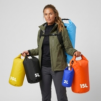 Sac étanche en bâche PVC 500D durable avec logo personnalisé pour sports nautiques, rafting, randonnée, 2L, 3L, 5L, 10L, 15L, 20L
