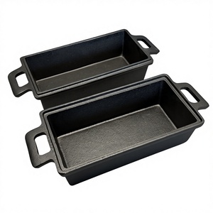 Moule à pain en fonte MIXWARES avec couvercle, 2 pièces, robuste, pour un cuisson uniforme des sandwichs, du pain à la banane et du pain de viande - Product Image 3