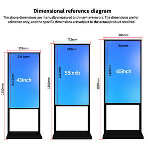 Pantalla Publicitaria <span class=keywords><strong>Digital</strong></span> Comercial de 43/55/65 Pulgadas, Señalización <span class=keywords><strong>Digital</strong></span> con Soporte de Pie para Android - Product Image 6