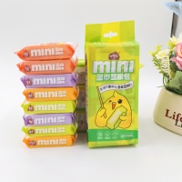 Lingettes humides non tissées hydratantes Jiaenbao pour bébés et enfants, motif ours endormi, mini-serviettes de poche 140x150mm