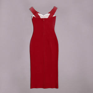 Robe de soirée longue rouge, épaules dénudées, élégante, moulante, pour femmes, nouvelle collection <span class=keywords><strong>2022</strong></span>, C3099 - Product Image 6