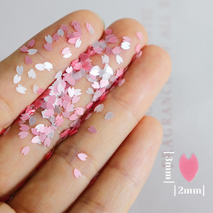 Lentejuelas <span class=keywords><strong>de</strong></span> Plástico para Decoración <span class=keywords><strong>de</strong></span> <span class=keywords><strong>Uñas</strong></span>, Estilo Bonito con Flores <span class=keywords><strong>de</strong></span> <span class=keywords><strong>Cerezo</strong></span>, 3mm, Blanco y Rosa Brillante, Diseño 3D <span class=keywords><strong>de</strong></span> Flores - Product Image 6