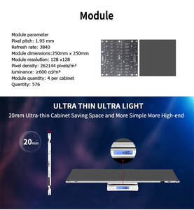 Nhà Máy Cổ Siêu Mỏng Bảo Trì Phía Trước P1.95 Trong Nhà Màn Hình Hiển Thị LED Trung Tâm Mua Sắm Khoa Học Và Công Nghệ Bảo Tàng - Product Image 3