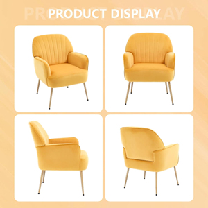 Velvet Accent <b>Chair</b> Modern Upholstered Living Room <b>Chair</b> Single Sofa Armchair <b>Comfy</b> Barrel <b>Chair</b> - Product Image 6