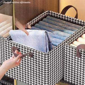 Caja de almacenamiento de <span class=keywords><strong>ropa</strong></span> plegable rectangular con tapa de más de 35L de capacidad para almacenamiento de guardarropa y pantalones domésticos - Product Image 4