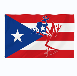 Yüksek kalite komik porto riko Rican kurbağa 3X5Ft bayrakları porto rika Pride cua gurur kapalı açık bayraklar afiş işareti - Product Image 2