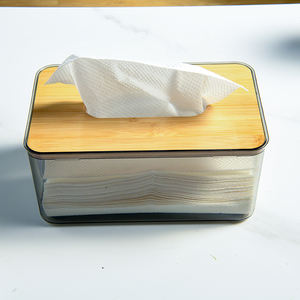 Distributeur de mouchoirs rectangulaire transparent Proins moderne en plastique pour salle de bain et chambre à coucher (vente en gros) - Product Image 6