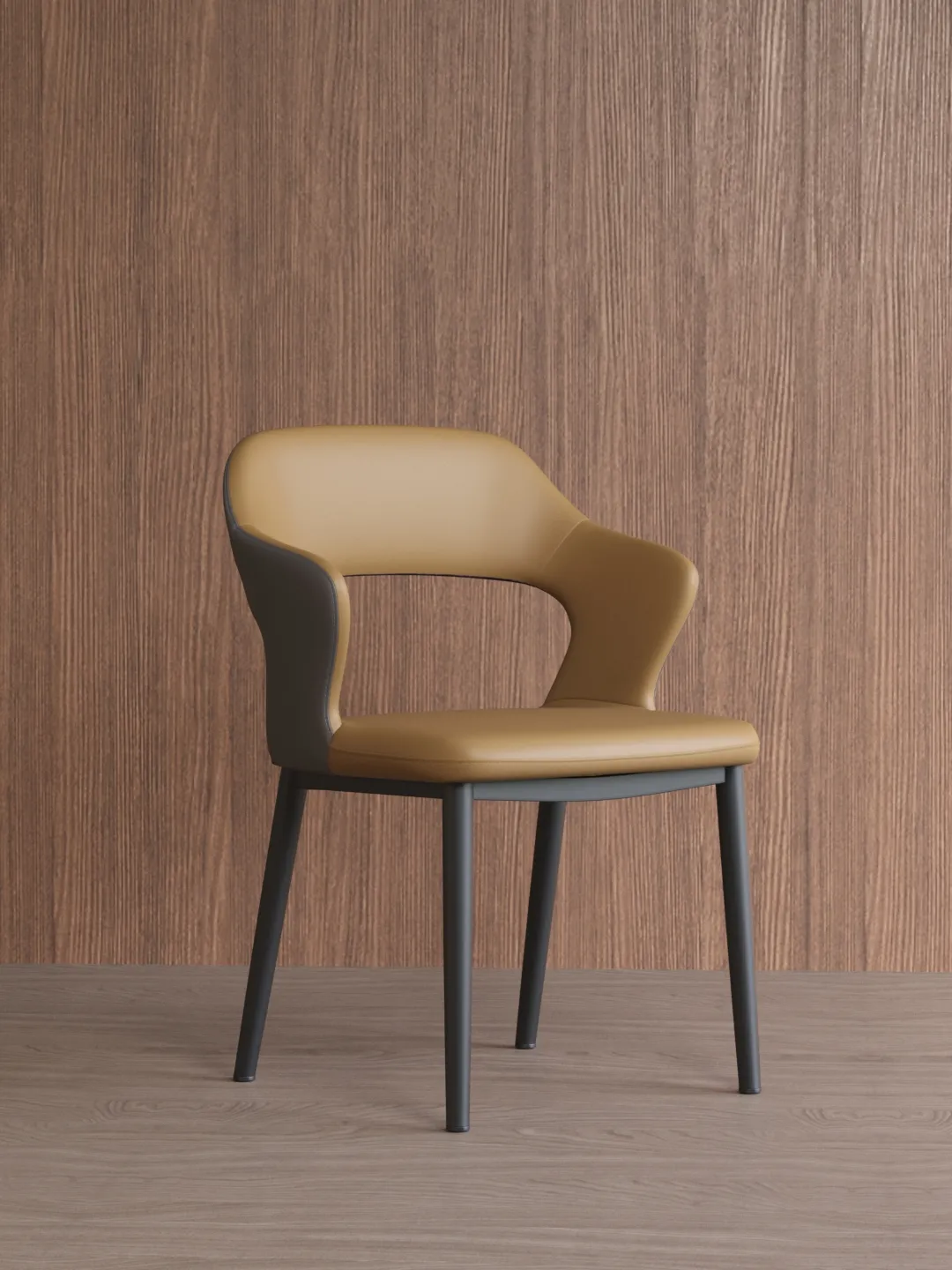 Mobília colorida do restaurante do agregado familiar do estilo nórdico moderno Cadeiras de jantar do couro modernas com quadro do metal
