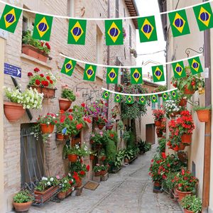 Bandierine a Stringa del Brasile, Piccole Bandiere Brasiliane, Decorazione Nazionale per Eventi Sportivi - Product Image 5