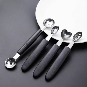 Cuchara para Hacer Bolas <span class=keywords><strong>de</strong></span> Melón <span class=keywords><strong>de</strong></span> Acero Inoxidable, Manual, <span class=keywords><strong>de</strong></span> 1 Pieza, Ecológica, Negra, Personalizable, Utensilios para Frutas y Verduras, Material PP - Product Image 3