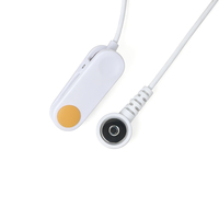 Câble d'électrode personnalisé avec clip auriculaire et fiche mâle CC 2,35 mm pour physiothérapie, conducteur en cuivre, isolation en PVC