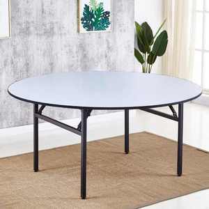 Mesa Plegable Redonda de Madera Contrachapada para Banquetes de Hotel, Restaurante y Eventos, al por Mayor y a Precio Económico - Product Image 2