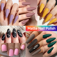 LILYCUTE 7ml Vernis à ongles mat à finition mate, couleur intense, séchage rapide à l'air, longue tenue, marque privée, haute saturation