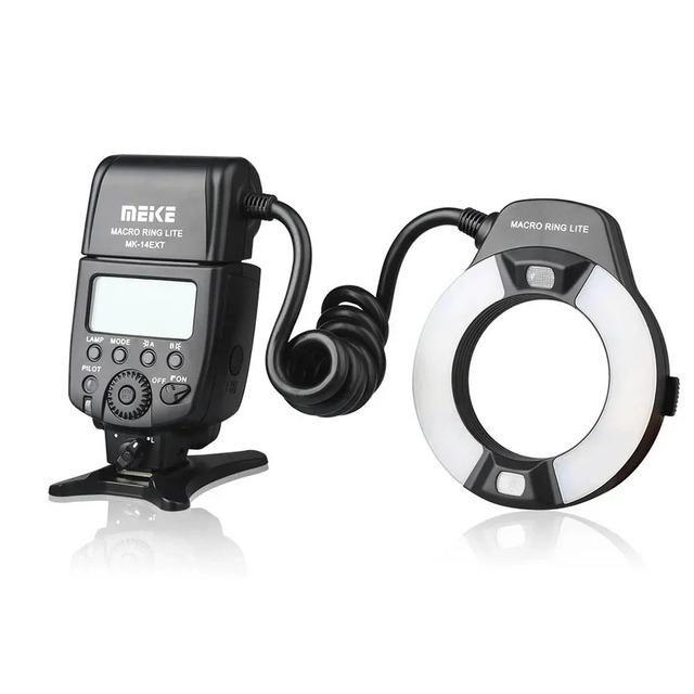 MEIKE MK-14EXT Ring Flash E-TTL Macro LED Ring Speedlite for Canon 550D 760D 750D 1100D for Nikon D80 D300S D600 D700 D800