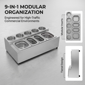 Portacubiertos y Portacondimentos de Acero Inoxidable, Otros Suministros para Hoteles y Restaurantes, Equipo de Cocina Comercial para Restaurantes - Product Image 5