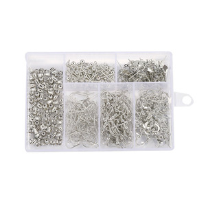 Kit de composants de bijouterie en alliage or et argent, comprenant anneaux de jonction, anneaux fendus, crochets de boucles d'oreilles et broches, accessoires pour la création de bijoux DIY, lot de 80 pièces - Product Image 5