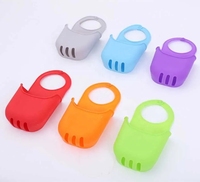 Cuisine évier robinet vidange suspendu panier sac de rangement salle de bain Silicone panier de rangement