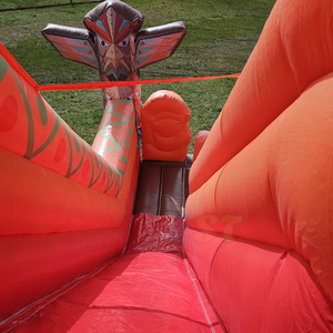 Castillo Inflable de PVC con Tobogán Seco, Diseño de Hombre Primitivo, Tobogán Inflable de la Selva para Fiestas Infantiles - Product Image 4