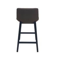 Tabouret de bar haut en bois et cuir moderne et robuste pour café et restaurant