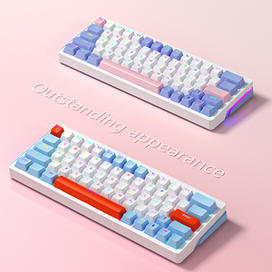 Za63 Pro 63-Key RGB Backlit Không Dây Cơ Khí Chơi Game Bàn Phím 2000MAh Pin N Phím Rollover Hot Swappable Cho Văn Phòng Đánh Máy - Product Image 1