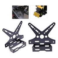 Support de plaque d'immatriculation universel pour moto Mocell de haute qualité, en aluminium, réglable, avec couvercle de plaque d'immatriculation