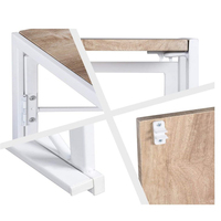 Table d'ordinateur portable industrielle moderne et durable en bois de chêne pliable pour organisateur de bureau à domicile