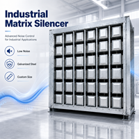 Silencieux de conduit HVAC industriel, atténuateur de bruit rectangulaire personnalisé pour ventilateur de ventilation et systèmes de traitement de l'air