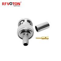 Connecteur mâle BNC en laiton d'approvisionnement d'usine pour RG58 LMR195 LMR200 RG303 RG223 RG400 RG142 câble connecteurs coaxiaux coaxiaux RF