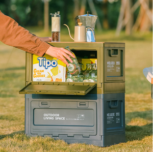 IRONDONKEY Boîte de rangement pliable pour camping et extérieur, avec couvercle en <span class=keywords><strong>bois</strong></span> amovible, pour vêtements et bureau - Product Image 5