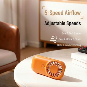 Ventilador Portátil Mini de Mano con Luz LED RGB, Viento Potente, Recargable por USB, Diseño Portátil, Empaque en Caja de Color para Uso en Exteriores - Product Image 4