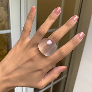 Bague simple en résine acrylique couleur bonbon, tendance mode YUMMY JEWELRY - Product Image 6