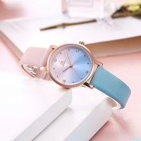 Shengke-Montre-bracelet pour femmes, accessoire de luxe, en cuir coloré, créatif, imperméable, à Quartz SK, nouvelle collection