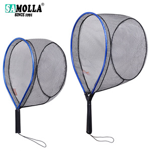 Épuisette à tête ronde pointue en alliage d'aluminium épaissi et recouvert de caoutchouc pour la pêche à la mouche, la pêche en <span class=keywords><strong>mer</strong></span>, l'utilisation en <span class=keywords><strong>bateau</strong></span> et la pêche aux leurres - Product Image 1