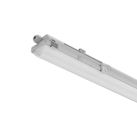 Luminaire LED étanche tri-étanche avec batterie de secours, capteur et connectivité, lampe de plafond linéaire pour usine, atelier, parking
