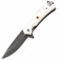 Couteau pliant artisanal en acier Damas VG10, manche en os de vache véritable, rivets en cuivre, couteau de poche traditionnel pour le camping en plein air, EDC