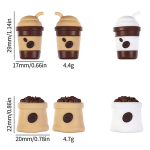 Al por mayor: Cuentas focales de silicona 3D para joyería DIY, cuentas para tazas de café y cuentas para mordedores, y para la fabricación de bolígrafos con cuentas - Product Image 2