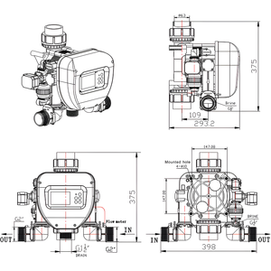 Filtre à vanne multiport, <span class=keywords><strong>adoucisseur</strong></span> <span class=keywords><strong>d</strong></span>'<span class=keywords><strong>eau</strong></span> central électrique GR15 18T/h, vanne <span class=keywords><strong>de</strong></span> contrôle <span class=keywords><strong>d</strong></span>'<span class=keywords><strong>eau</strong></span> domestique à port latéral - Product Image 5