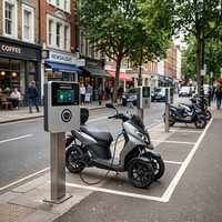 Pengisi Daya Cepat DC Tipe 6 15 Menit untuk Skuter Listrik 2 Roda, Stasiun Pengisian Daya Universal Smart Plug, EVSE Baru 3.6/7.2KW
