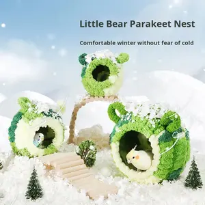 Parrot Warm Cotton <strong>Nest</strong> with Hanging Insulation Device Solid Pattern Winter Sleeping Bed for Budgerigars Lovebirds Cockatiels - Product Image 2