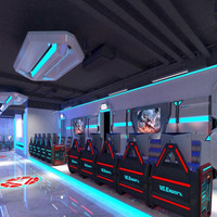 Bureau de jeu RGB de haute qualité pour café internet, bar, avec cadre en acier noir, table d'ordinateur de bureau PC, E-Sport Stadium